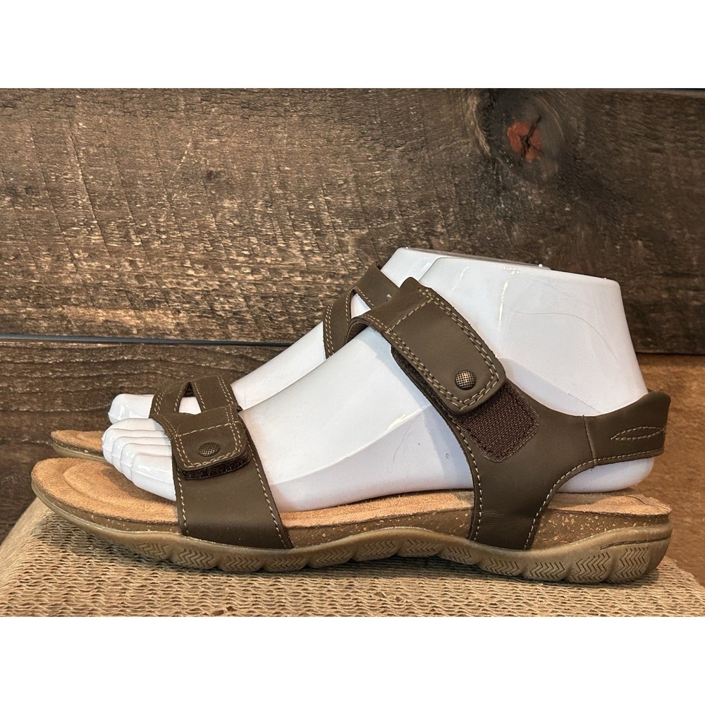 Khombu AVA‎ Sport Solace Comfort Sandals Womens 7M Toffee Brown Ankle Strap